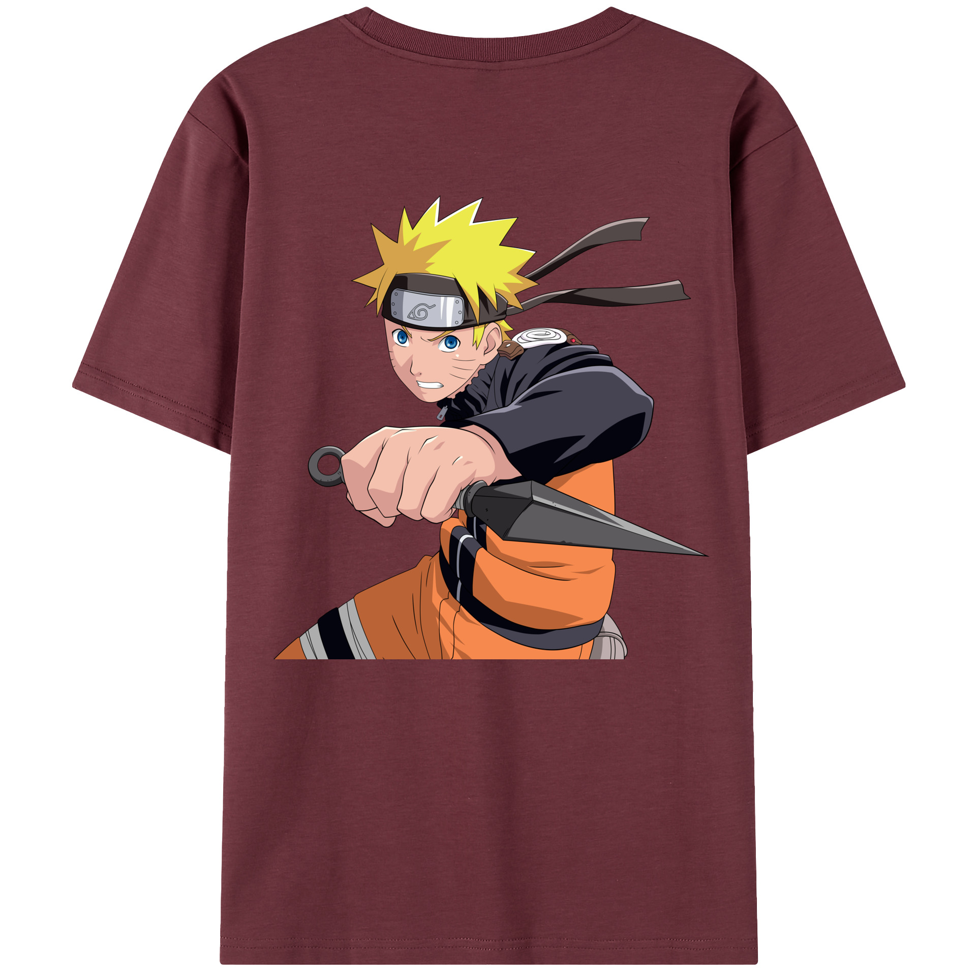 （画像用） NARUTO -ナルト- うずまき ナルト Uzumaki Naruto 綿100％半袖Tシャツ（背面プリント）